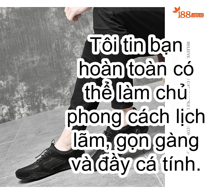 Giày Mọi Nam Vải Lưới Thoáng Khí Da Mờ Chiều Cao Đế Khoảng 3cm Màu Kem, Đen, Xám chi tiết 18