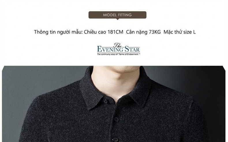 Áo Len Nam Cổ Bẻ Thu Đông Dày Dặn Chất Liệu Lông Cừu Áo Chui Đầu Màu Nâu, Đỏ, Xám, Đen chi tiết 8