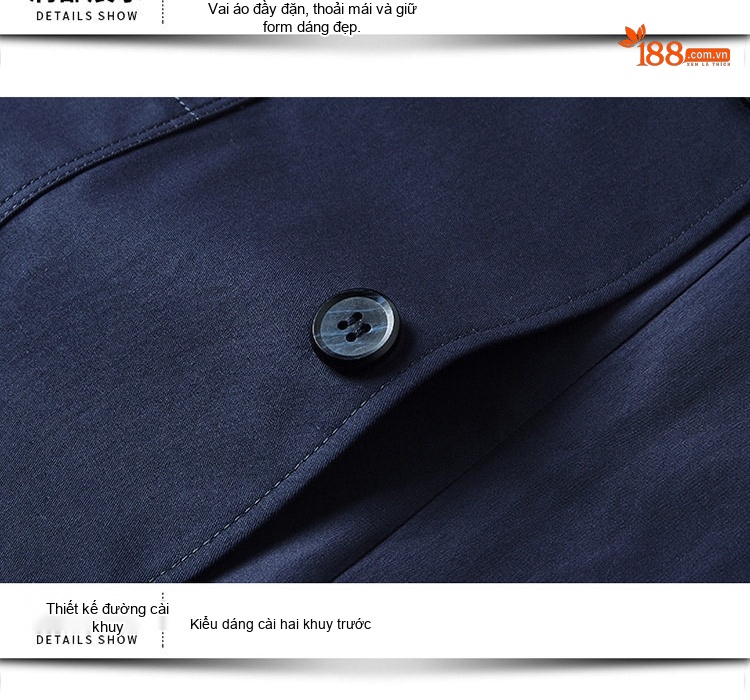 Áo Vest Nam Cotton Kiểu Hàn Quốc Dáng Ôm Màu Trắng Kem, Xanh Navy, Xanh Rêu chi tiết 20