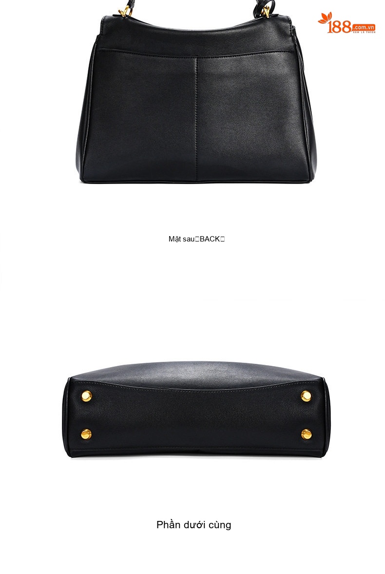 Túi Tote Da Bò Đeo Vai/Đeo Chéo Kiểu Rodeo Bag Sức Chứa Lớn Màu Đen, Trắng chi tiết 21