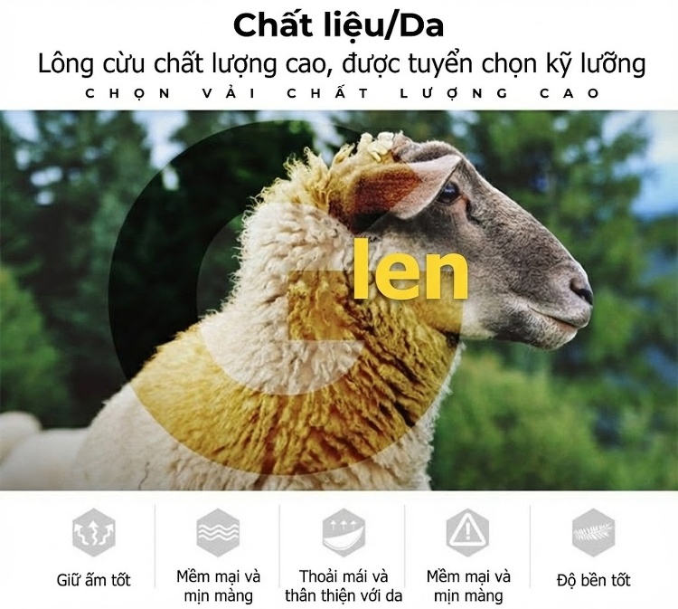 Áo Khoác Dạ Nam Dáng Dài Vừa Cổ chữ Vest Lót Lông Dày Dặn Màu Đen, Xanh Navy, Xám, Đỏ Rượu Vang chi tiết 3