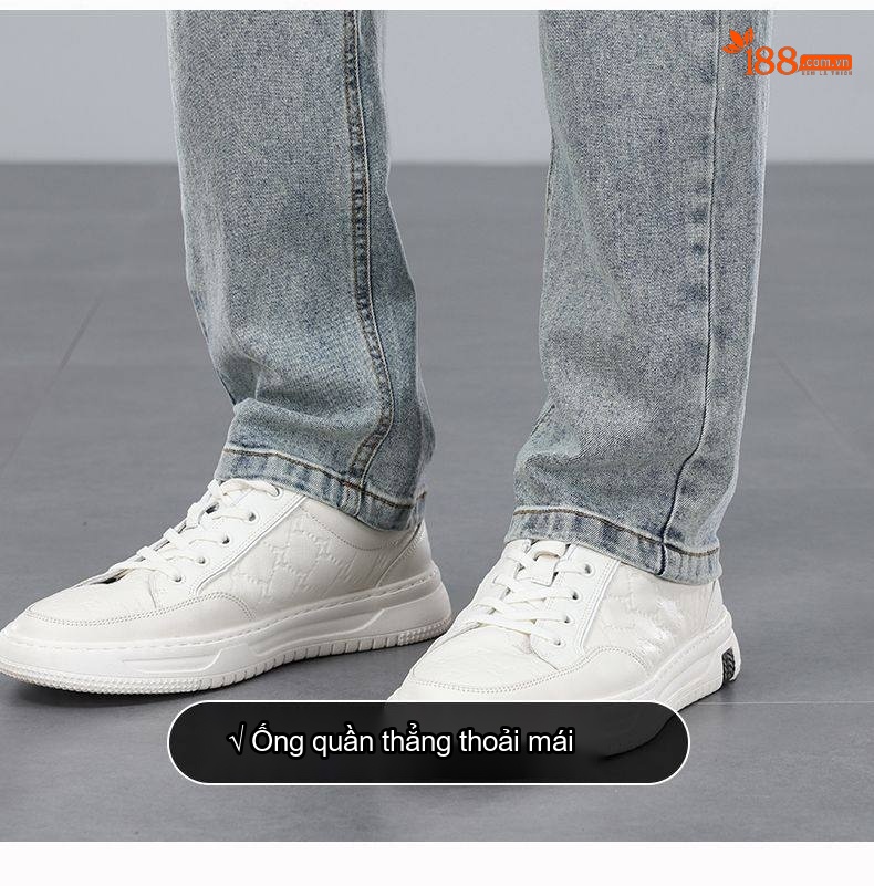 Quần Jean Nam Ống Suông Dáng Rộng Cotton Co Giãn Màu Xanh Nhạt, Xanh Đậm chi tiết 40
