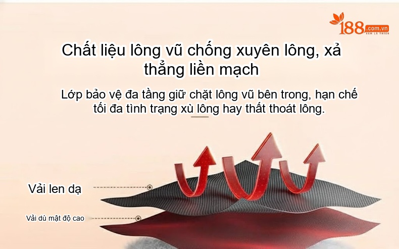 Áo Khoác Dạ Nam Lông Vũ Tháo Rời Hai Mặt Màu Xám, Đen, Xanh Navy chi tiết 12