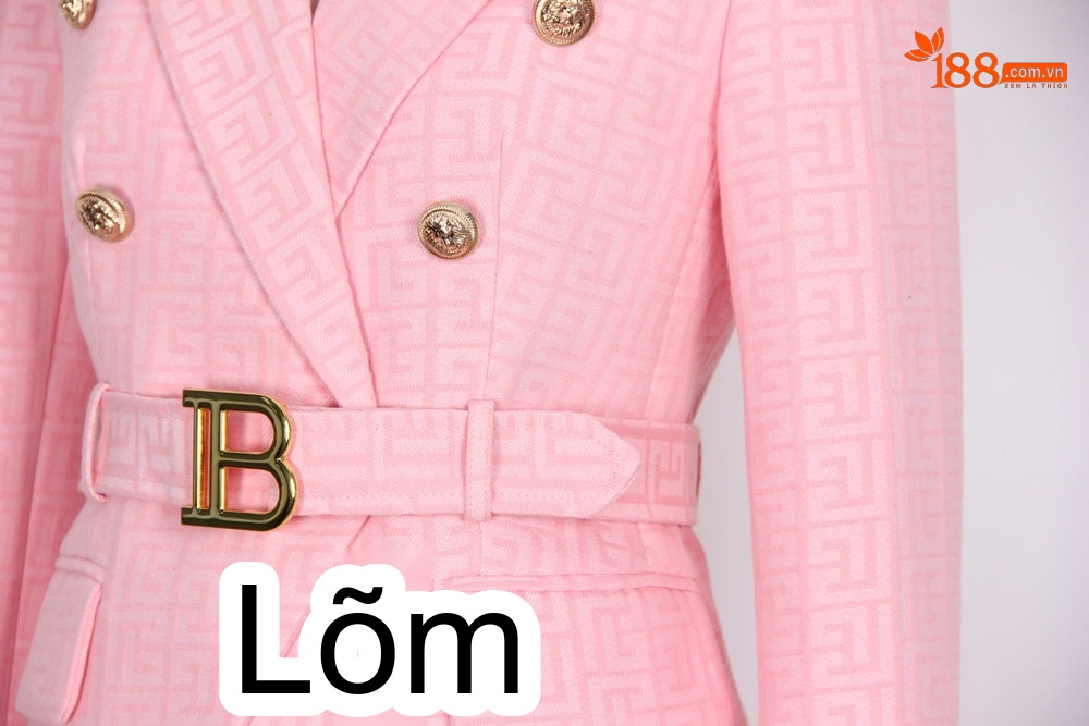 Bộ Vest Nữ Công Sở Dáng Ôm Vải Jacquard Cao Cấp Màu Hồng chi tiết 5