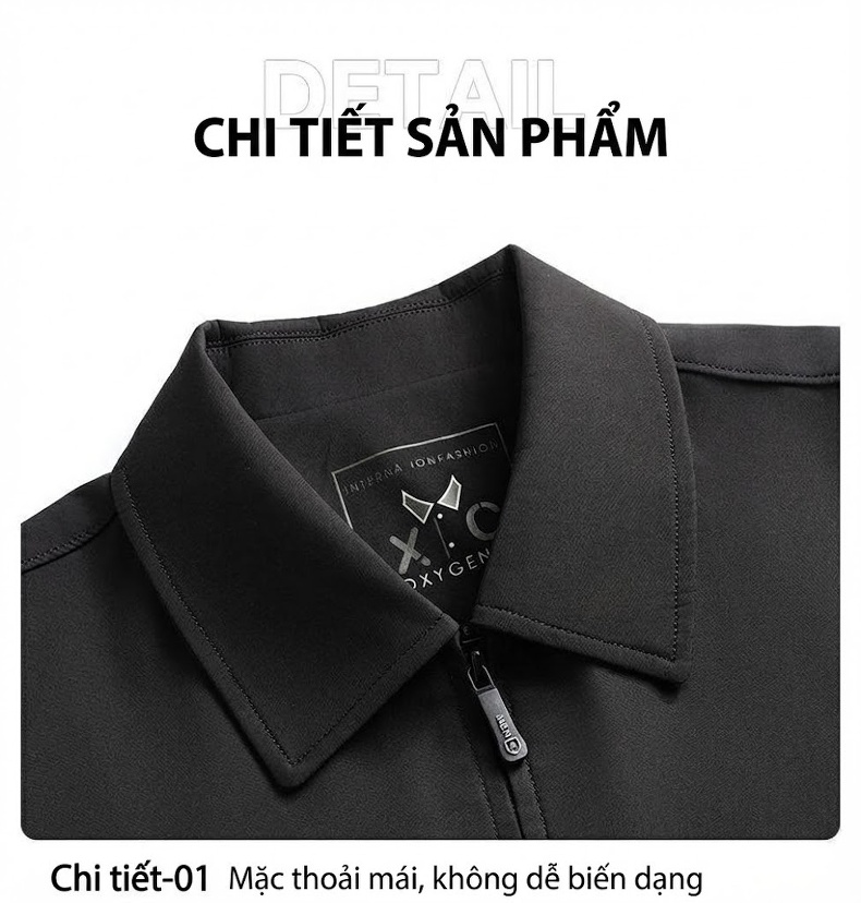 Áo Khoác Nam Mỏng Cổ Bẻ Màu Trơn Phong Cách Doanh Nhân chi tiết 23