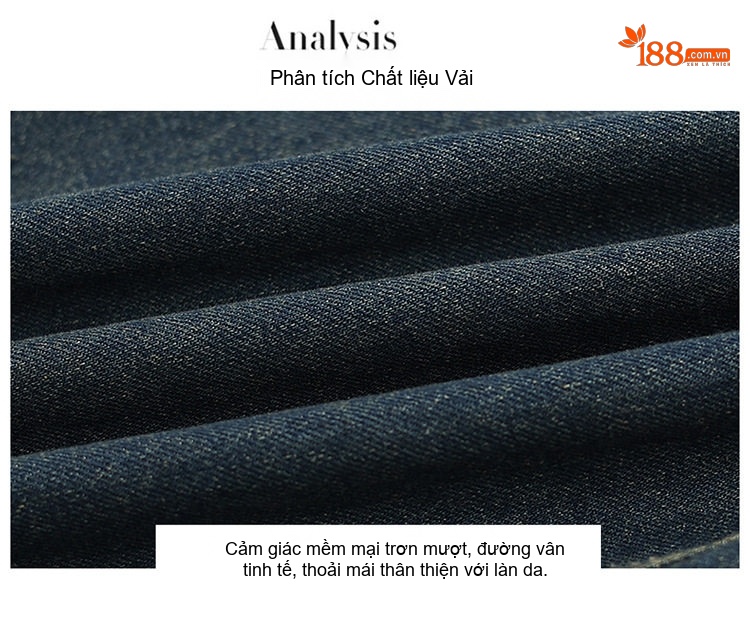 Set Bộ Quần Áo Nữ Jean/Denim Áo Khoác Lửng Quần Ống Rộng Phong Cách Hàn Quốc Màu Xanh Navy chi tiết 13