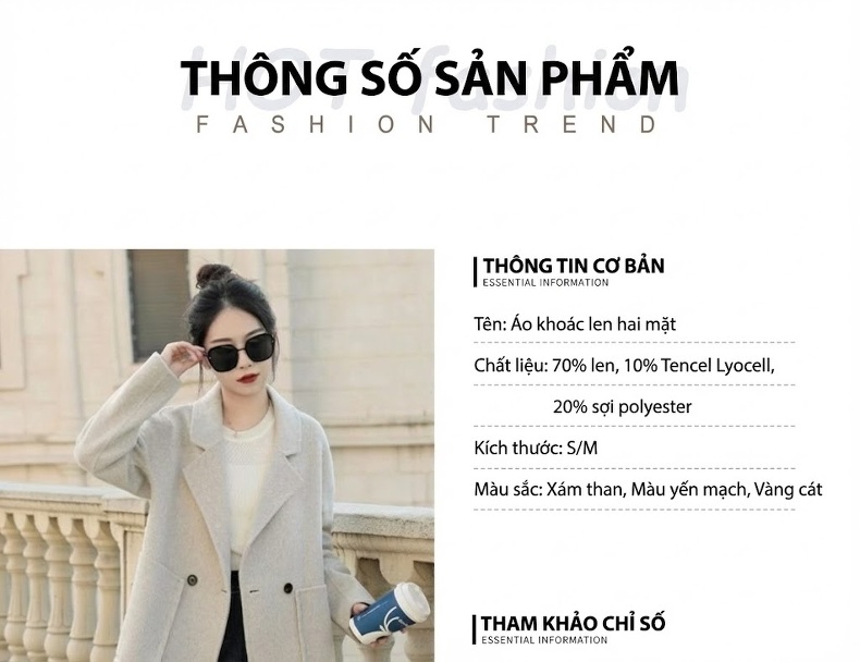Áo Khoác Blazer Nữ Dáng Ôm Vai Độn Thu Đông Thời Trang Công Sở Màu Trắng chi tiết 3