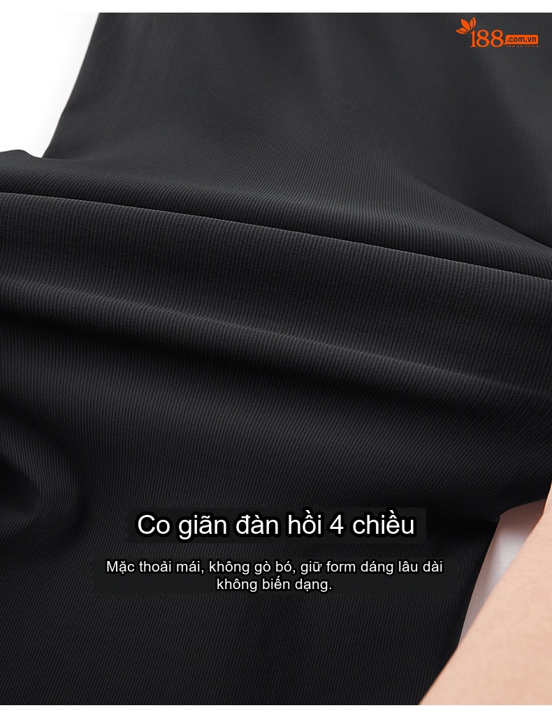 Quần Dài Nam Ống Đứng Lưng Thun Co Giãn Mùa Hè Thoáng Mát Màu Đen, Xám chi tiết 8