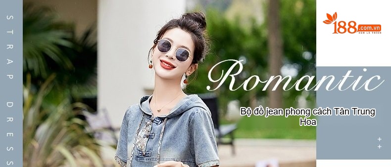 Set Bộ Quần Áo Nữ Phong Cách Trung Hoa Cổ Điển Áo Hoodie Tay Ngắn Chân Váy Jean Dáng Dài Thêu Họa Tiết chi tiết 1