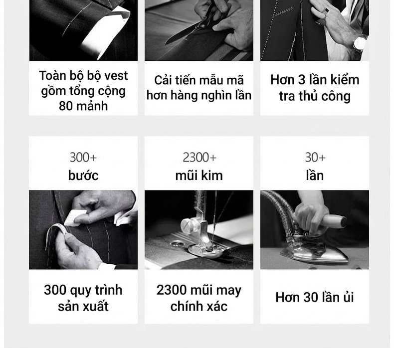 Áo Vest Nam Pique Mỏng Nhẹ Thoáng Khí Chống Nhăn Co Giãn Màu Đen, Xám chi tiết 4