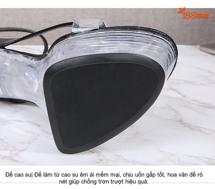 Giày Sandal Cao Gót Nữ Kẹp Ngón Gót Nhọn Quai Mảnh Gót Cao 13cm - 15cm Màu Đen, Đỏ, Trắng, Vàng... chi tiết 6