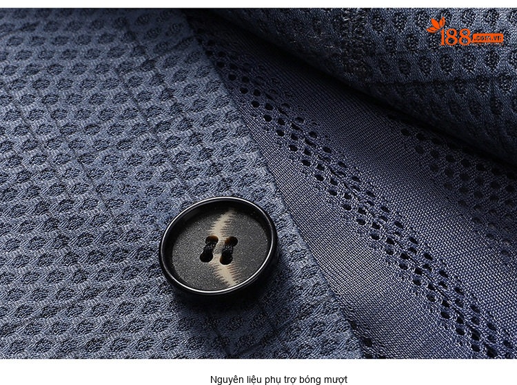 Áo Khoác Vest Nam Mỏng Nhẹ Dáng Ôm Vừa Vặn Không Cần Ủi Màu Xanh chi tiết 9