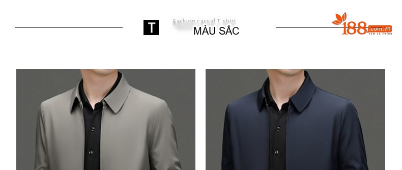 Áo Khoác Bomber Nam Cổ Bẻ Khóa Kéo Màu Đen, Xanh Navy, Xám chi tiết 8