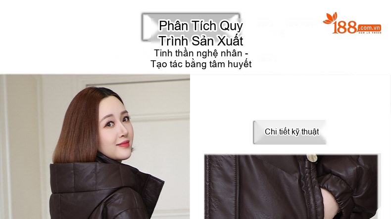 Áo Khoác Phao Nữ Da Cừu Dáng Dài Vừa Có Mũ Lót Lông Vũ Trắng Giữ Ấm Mùa Đông Màu Đen, Nâu chi tiết 5