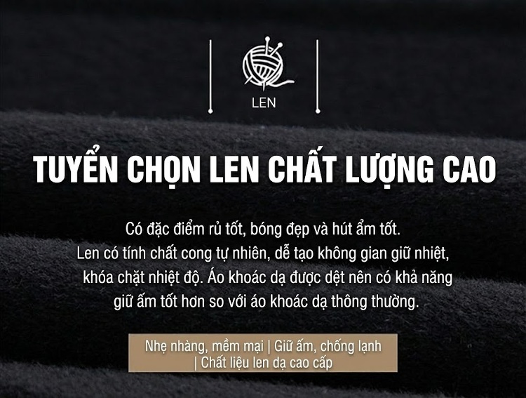 Áo Khoác Dạ Nam Hai Mặt Lót Lông Vũ Tháo Rời Phong Cách Trung Niên Màu Đen, Nâu chi tiết 2