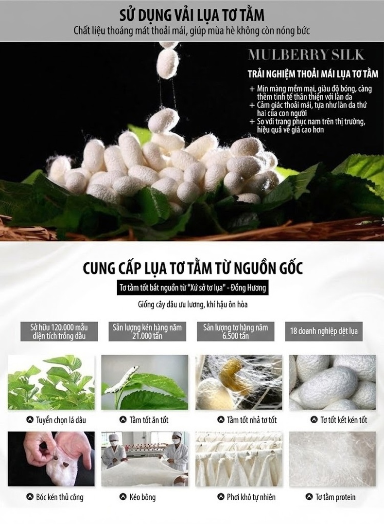 Áo Sơ Mi Nam Tay Ngắn Lụa Tơ Tằm Hương Vân Sa Trung Niên Phong Cách Doanh Nhân Màu Nâu, Đỏ, Đen, Tím... chi tiết 3