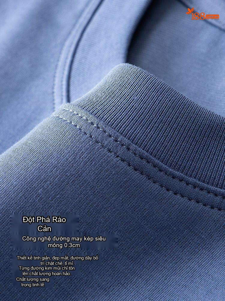 Áo Thun Dài Tay Nam Cotton Lụa Mềm Mại Form Rộng Màu Xanh Navy, Xám, Đen, Nâu