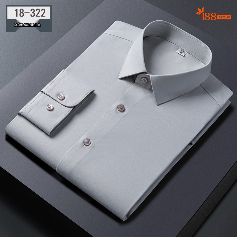 Áo Sơ Mi Dài Tay Nam Thoáng Khí Mùa Hè Cotton Lụa Gân Màu Trắng, Hồng, Xám Xanh, Xanh Dương...