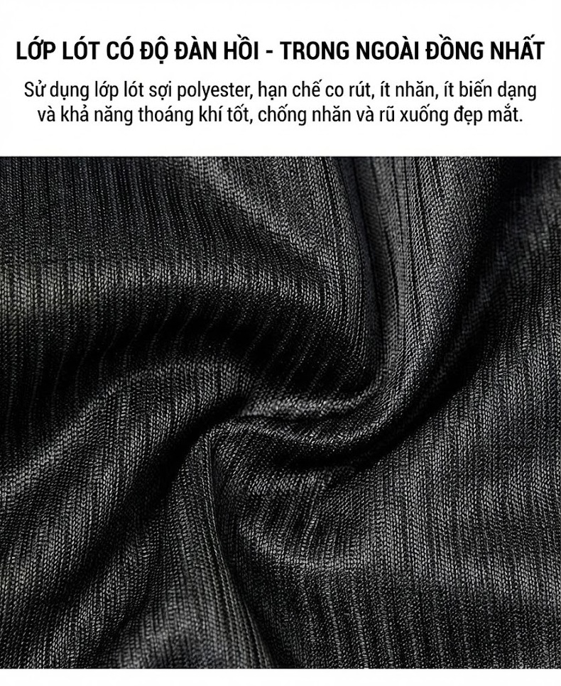 Bộ Vest Nam Áo Blazer Xẻ Tà Hai Bên Màu Đen chi tiết 11