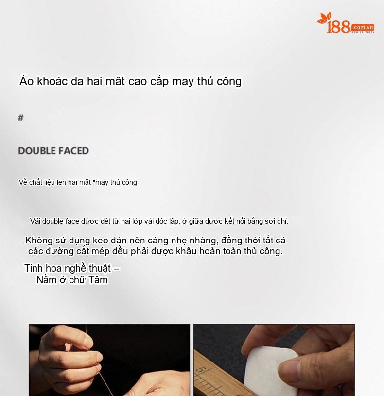 Áo Khoác Dạ Nam 100% Lông Cừu Dáng Ngắn Màu Đen, Nâu chi tiết 9