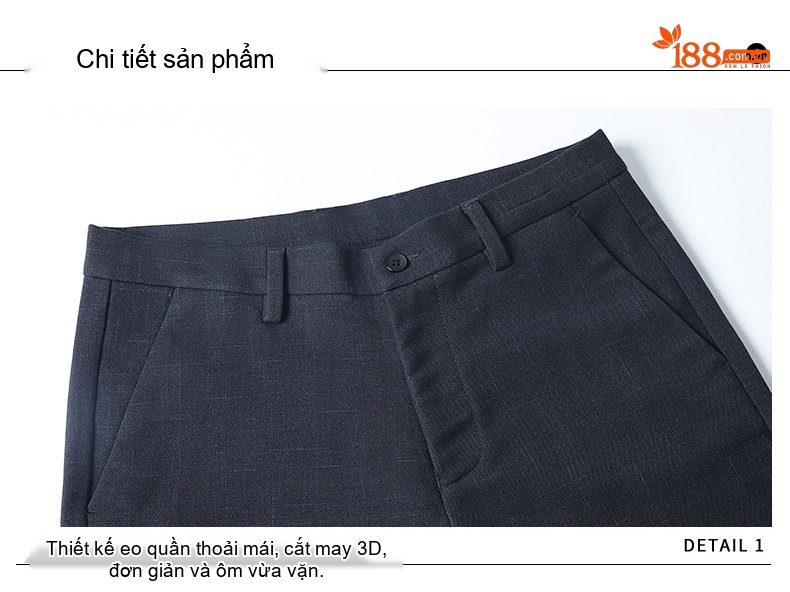 Quần Âu Nam Dáng Ôm Vừa Vặn Phong Cách Hàn Quốc Màu Đen chi tiết 20