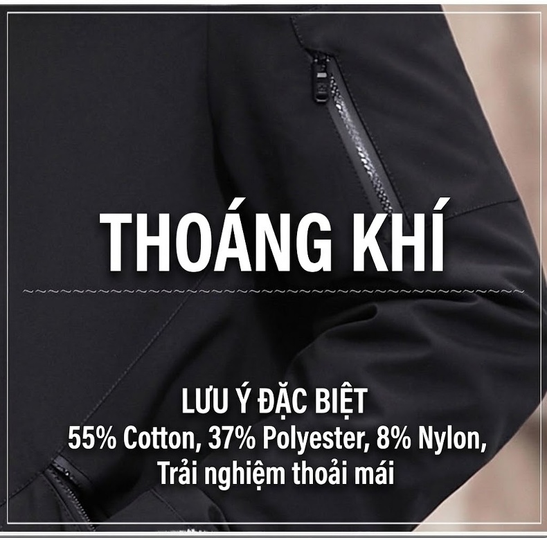 Áo Parka Nam Dáng Dài Lót Lông Thỏ Cổ Lông Cáo Màu Đen chi tiết 3