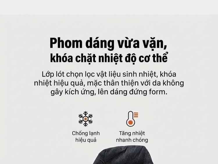Áo Khoác Cotton Nam Nữ Cổ Trụ Dáng Rộng Màu Đen, Nâu, Xám chi tiết 7