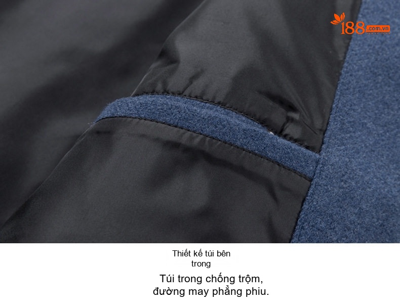 Áo Khoác Dạ Nam Dáng Dài Vừa Vặn Màu Nâu, Đen, Xanh Dương chi tiết 18