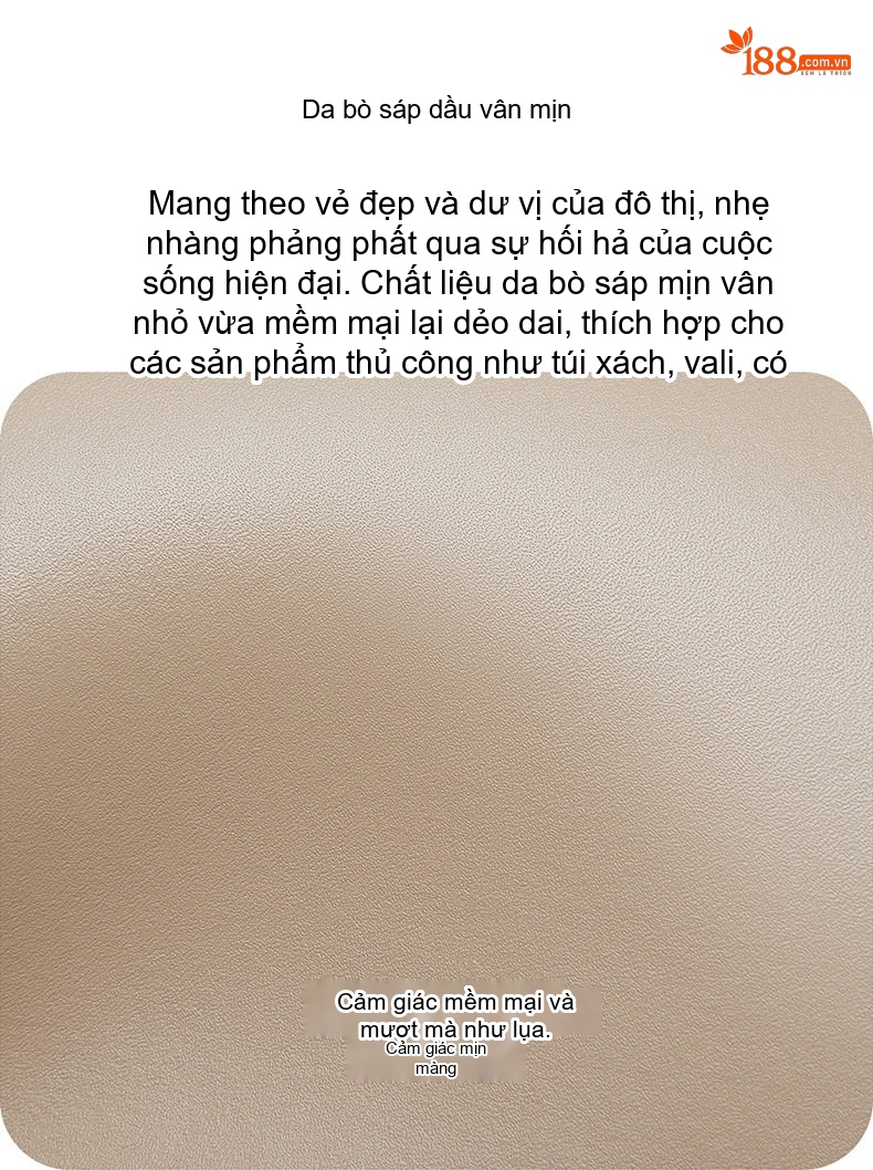 Túi Đeo Vai Nữ Da Thật Phong Cách Công Sở, Đựng Vừa A4 Màu Đen, Nâu, Kem chi tiết 8