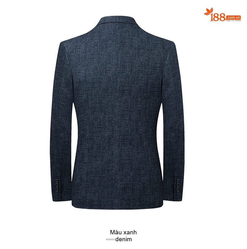 Áo Vest/Blazer Nam Co Giãn Phong Cách Hàn Quốc Màu Xanh Navy chi tiết 34