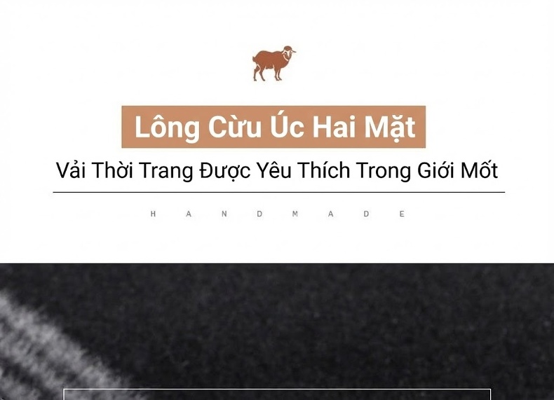 Áo Khoác Dạ Nam Hai Mặt Dáng Dài Kẻ Ô Vuông Màu Đen, Xám chi tiết 4