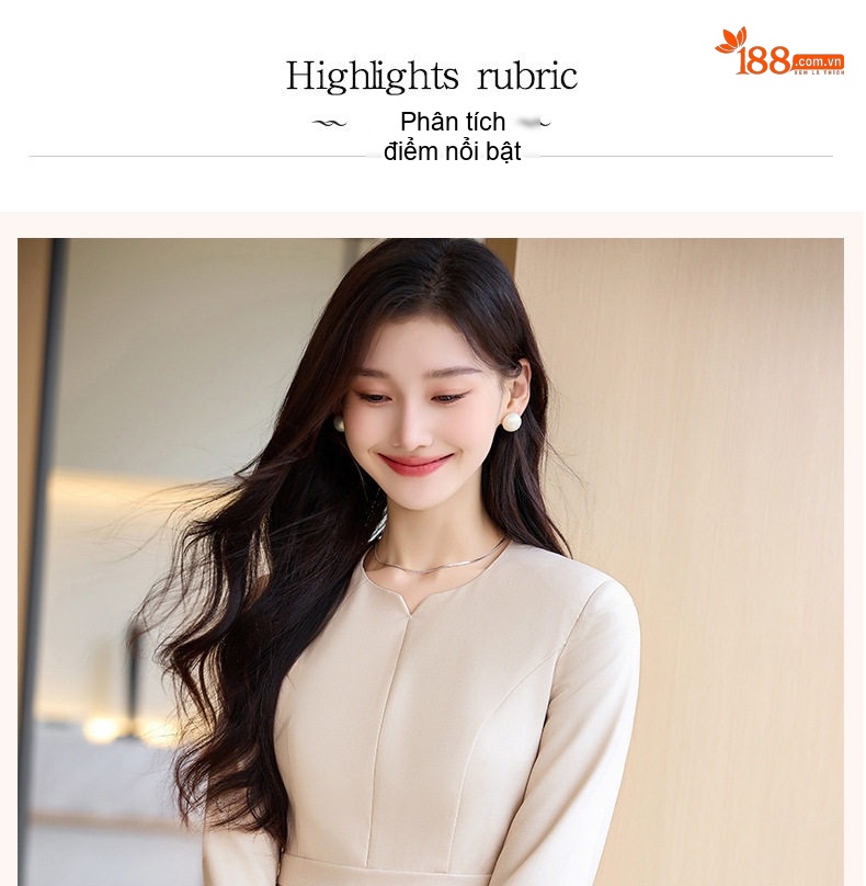 Bộ Vest Công Sở Nữ Tay Lỡ Thiết Kế Peplum Thanh Lịch Màu Be, Đen, Xanh Navy chi tiết 7