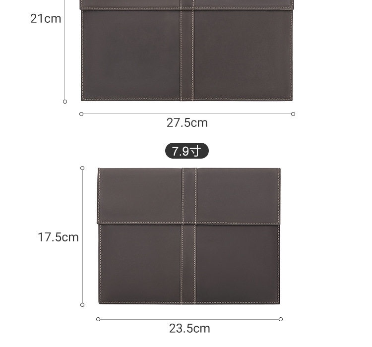 Túi Đựng Ipad Da Thật Kiểu Cổ Điển 11 Inch 7.9 Inch Màu Nâu, Xám chi tiết 9