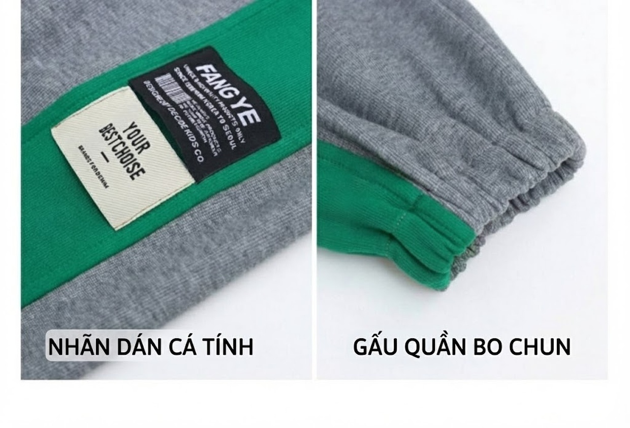Bộ Đồ Thể Thao Nữ Thu Đông Áo Khoác Dáng Bomber Quần Dài Màu Xanh Lá, Cam, Xám, Đen chi tiết 10