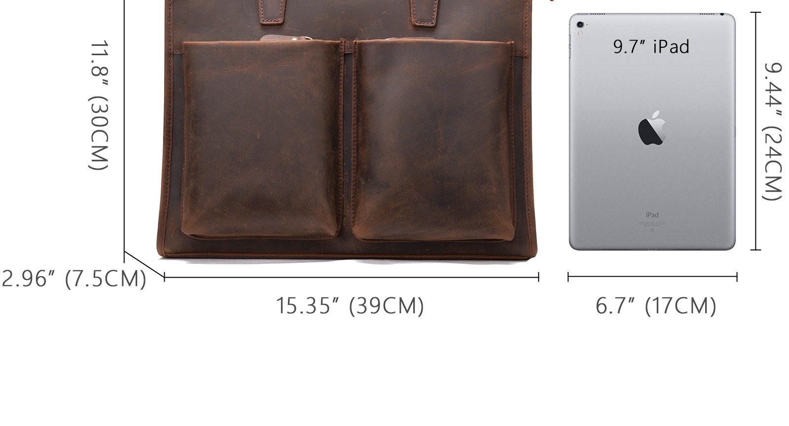 Cặp Công Sở Nam Da Bò Sáp Thủ Công Vintage Đựng Laptop Có Dây Đeo Màu Nâu