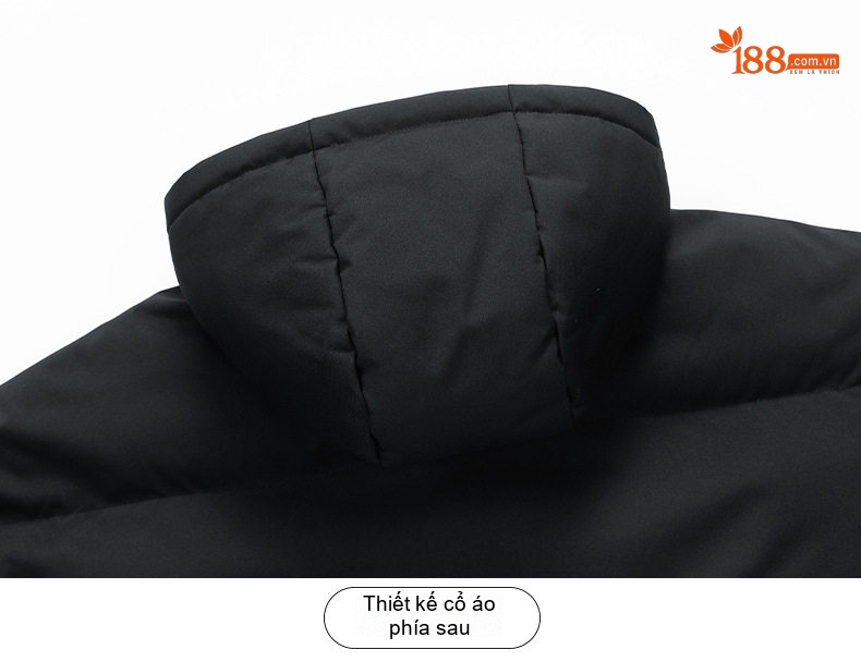 Áo Khoác Cotton Nam Nữ Mũ Trùm Đầu Dáng Rộng Mùa Đông Màu Xám, Xanh Lá, Đen, Trắng chi tiết 25