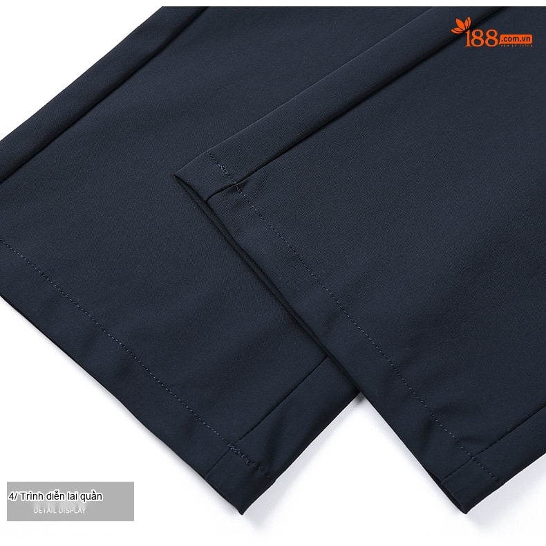 Quần Tây Nam Dáng Ôm Vừa Vặn Mỏng Nhẹ Màu Đen, Xanh Navy, Kem, Xám chi tiết 12