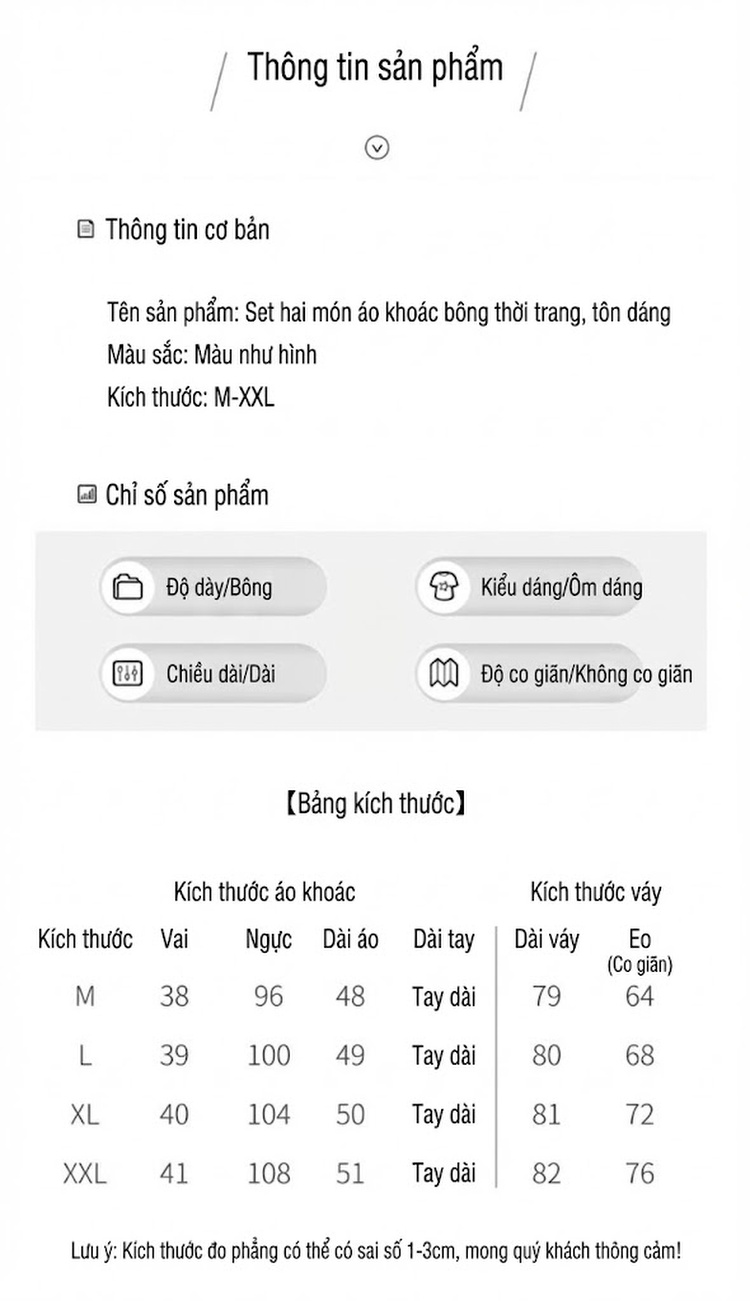 Set Áo Khoác Lửng Tay Lông và Chân Váy Tiểu Thư Dáng Ôm Chất Vải Tweed Màu Xám chi tiết 14