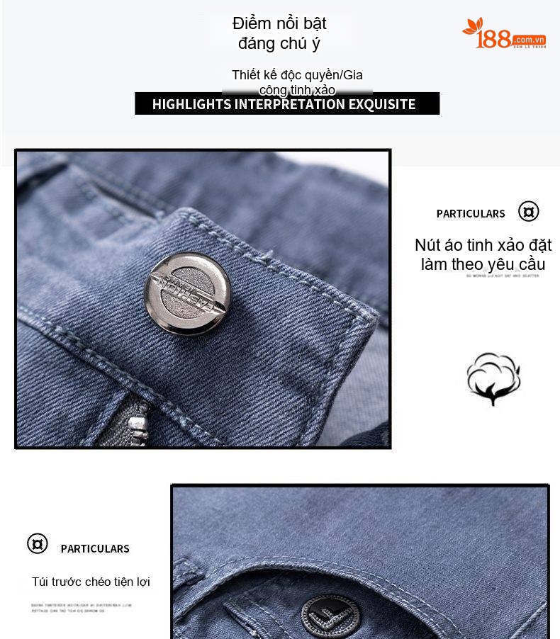 Quần Dài Nam Cotton Thun Co Giãn Dáng Suông Rộng Phong Cách Công Sở Màu Đen, Xám, Nâu, Xanh chi tiết 6