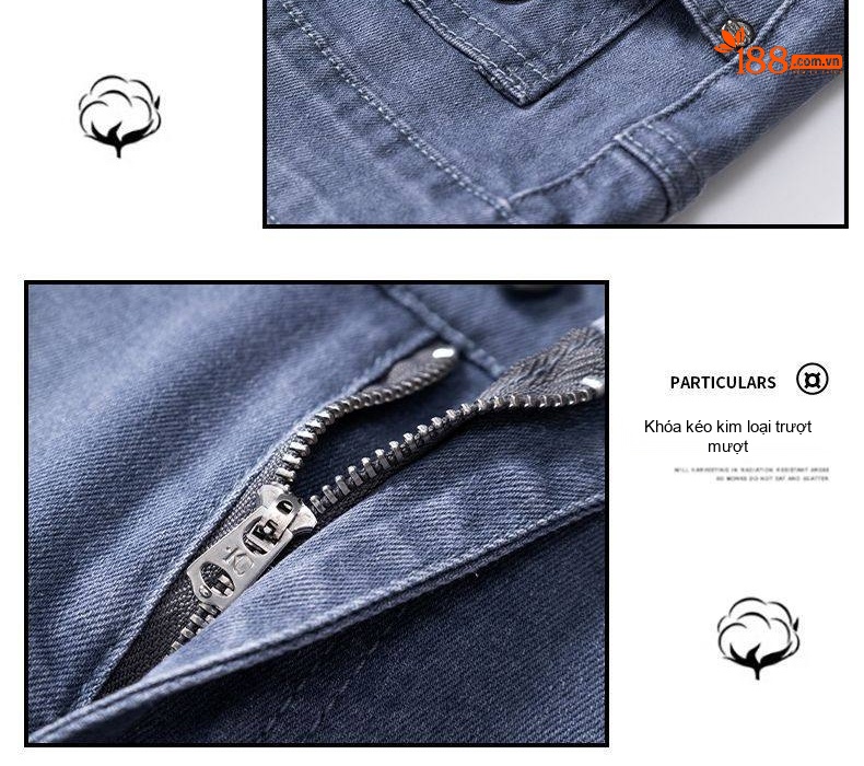 Quần Dài Nam Cotton Thun Co Giãn Dáng Suông Rộng Phong Cách Công Sở Màu Đen, Xám, Nâu, Xanh chi tiết 7