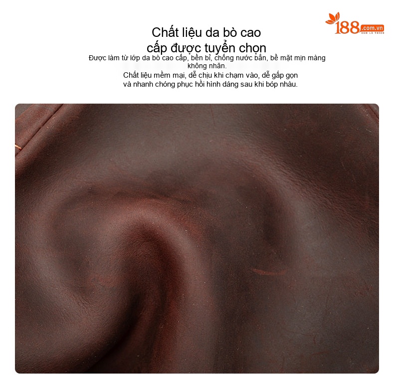 Túi Đeo Chéo Nam Da Mờ Phong Cách Retro Cao Cấp Màu Nâu chi tiết 41