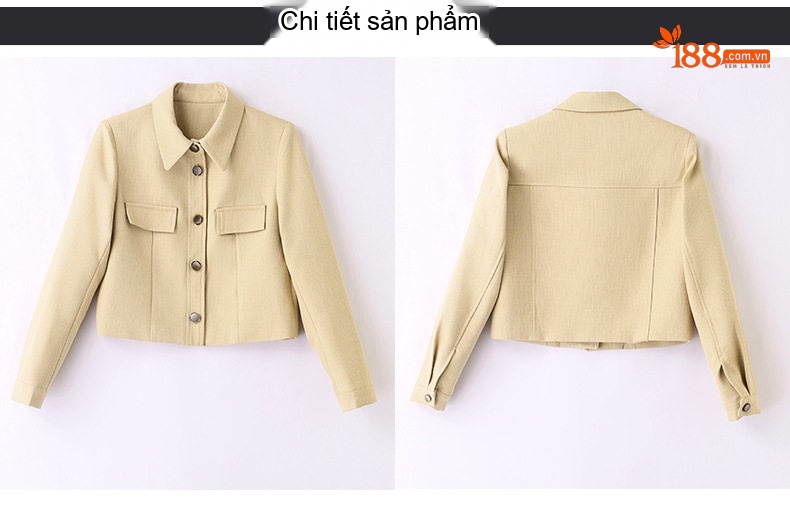 Set Áo Khoác Chân Váy Nữ Thu Đông Phong Cách Tiểu Thư Thanh Lịch Màu Nâu, Be chi tiết 28