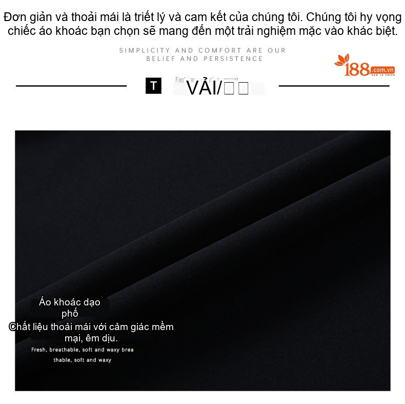 Áo Khoác Nam Trung Niên Mỏng Dáng Rộng Cổ Bẻ Màu Xanh Navy, Be chi tiết 2