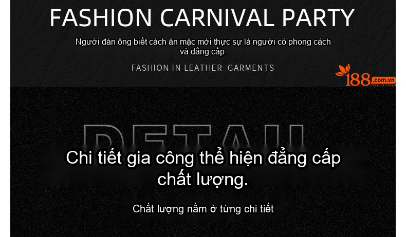 Áo Khoác Da Thật Dáng Bomber Nam Da Dê Cổ Bóng Chày Trung Niên Thu Đông Màu Đen chi tiết 2