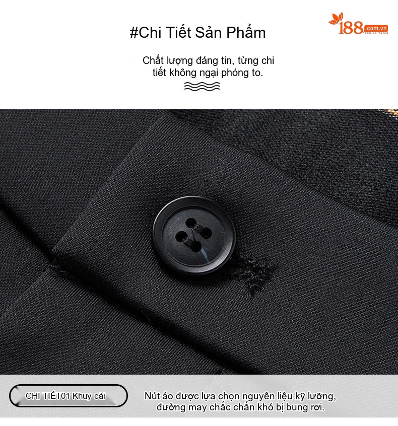 Quần Tây Nam Ống Đứng Dáng Suông Chất Liệu Lông Cừu Thoáng Khí Màu Đen, Xanh Navy chi tiết 24