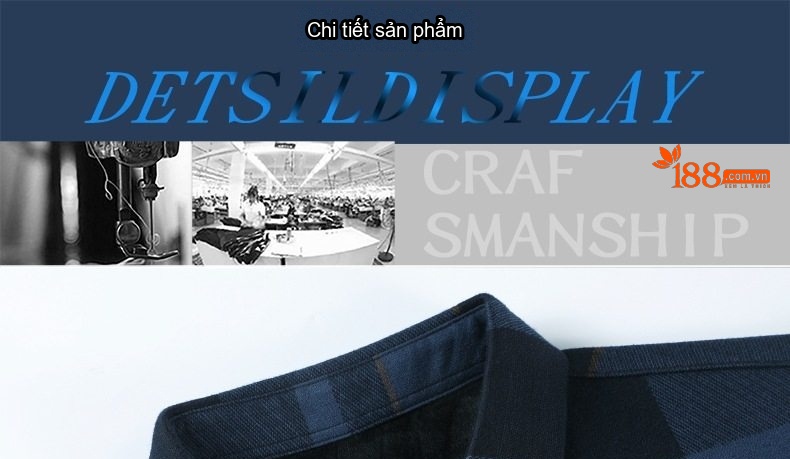 Áo Sơ Mi Nam Lông Chồn Dệt Kim Caro Chống Nhăn Giữ Ấm Màu Xanh Navy, Đỏ chi tiết 15