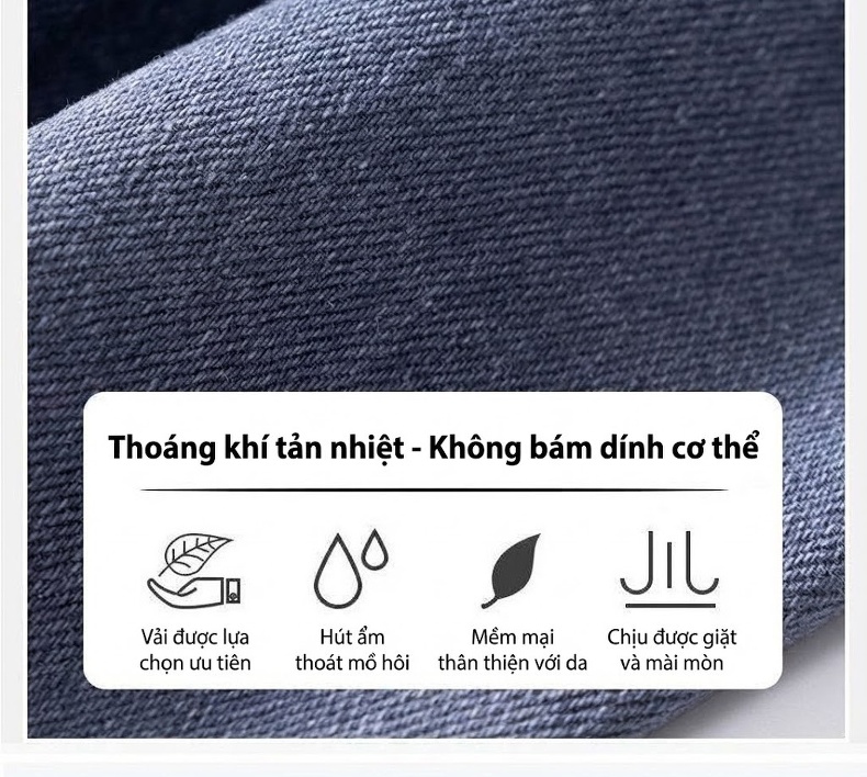 Quần Dài Nam Cotton Thun Co Giãn Dáng Suông Rộng Phong Cách Công Sở Màu Đen, Xám, Nâu, Xanh chi tiết 5