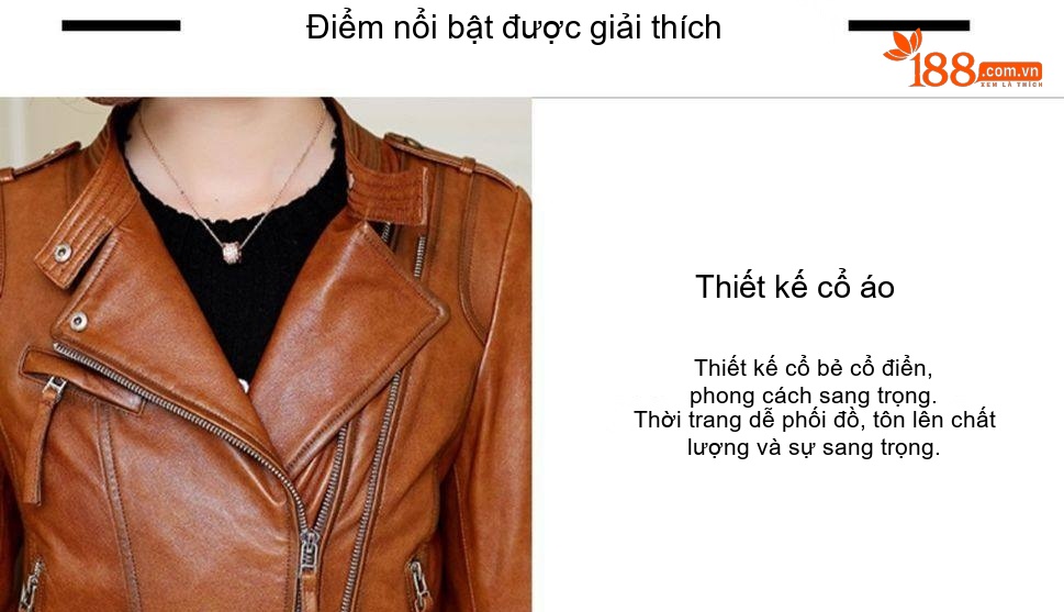 Áo Khoác Da Cừu Nữ Dáng Ngắn Ôm Dáng Phong Cách Hàn Quốc Màu Nâu, Xanh Lá, Đen chi tiết 1