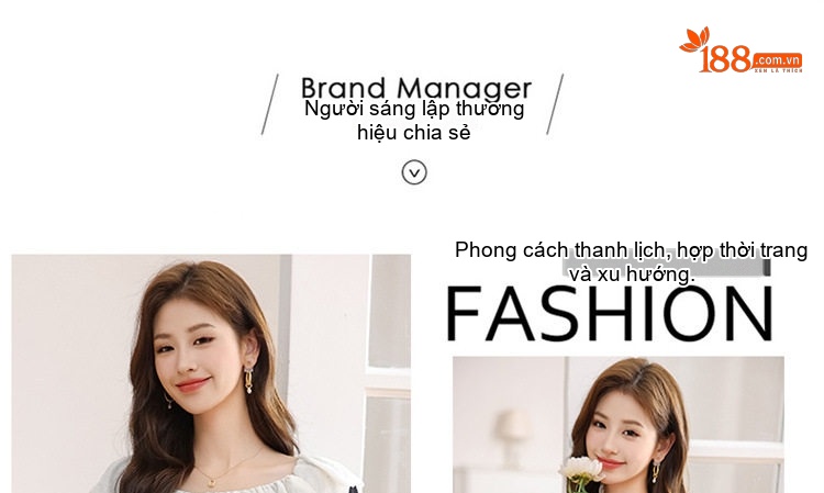 Váy liền thân Nữ Cổ Búp Bê Họa Tiết Hoa Nhí Thiết Kế Dáng Xòe Màu Đen, Trắng chi tiết 4