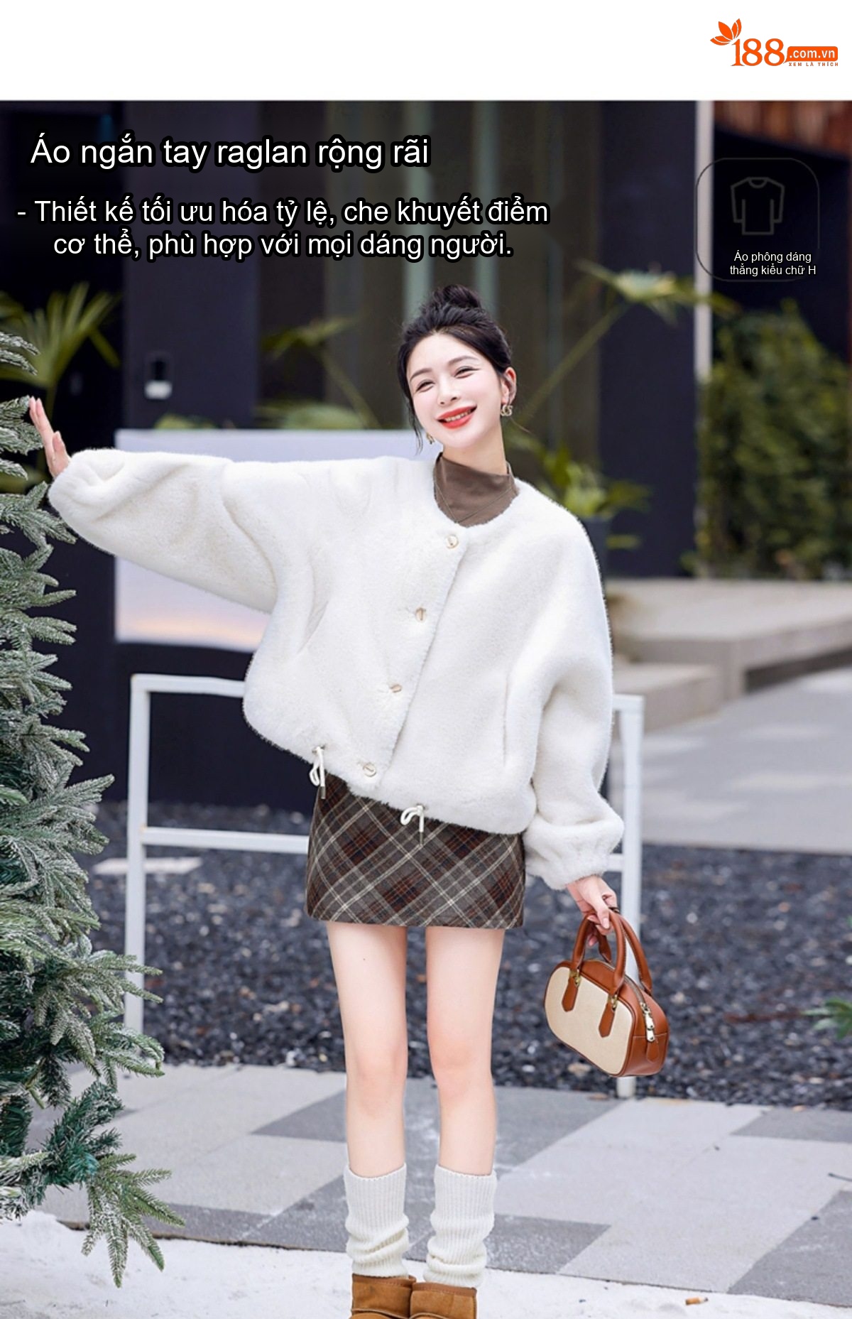 Áo Khoác Lông Nữ Dáng Rộng Giả Da Lộn Lót Lông Cừu Giữ Ấm Phong Cách Hàn Quốc Màu Trắng, Nâu chi tiết 7